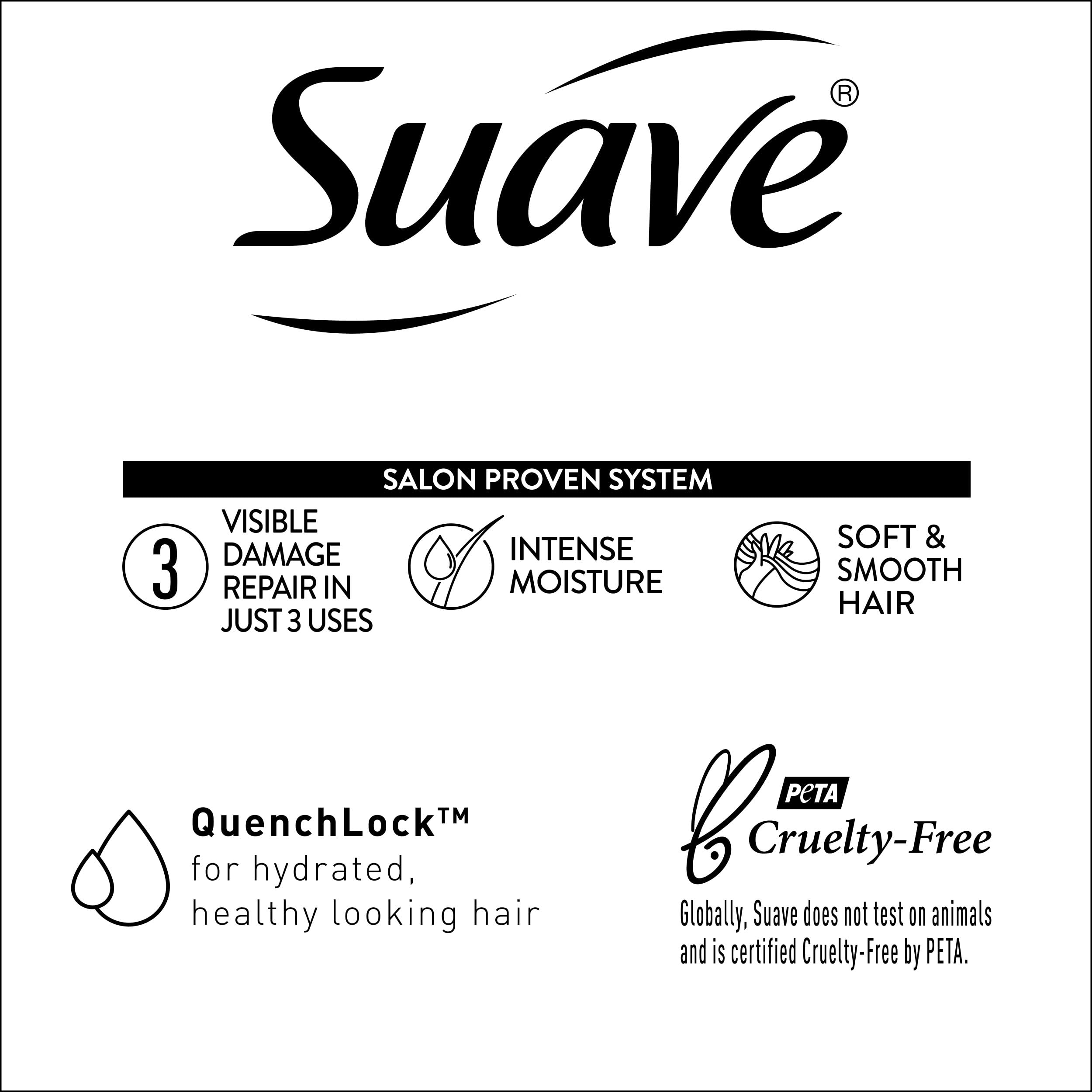 Suave Coconut Oil Infusion Conditioner creamy texture and frizz control close-up