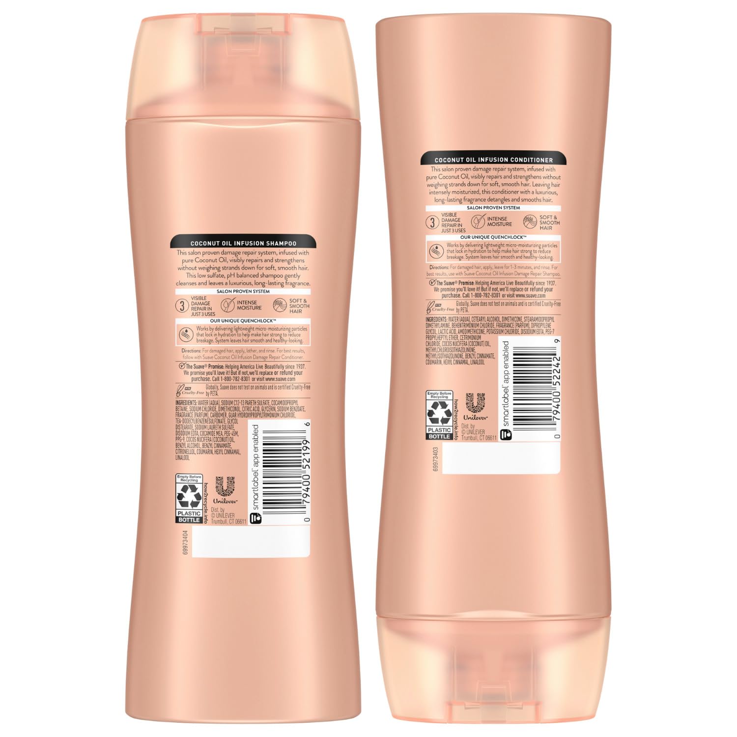 Suave Coconut Oil Infusion set packaging highlights complete hair care