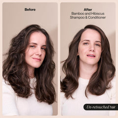 Dry shampoo being applied to hair to refresh and revive volume.