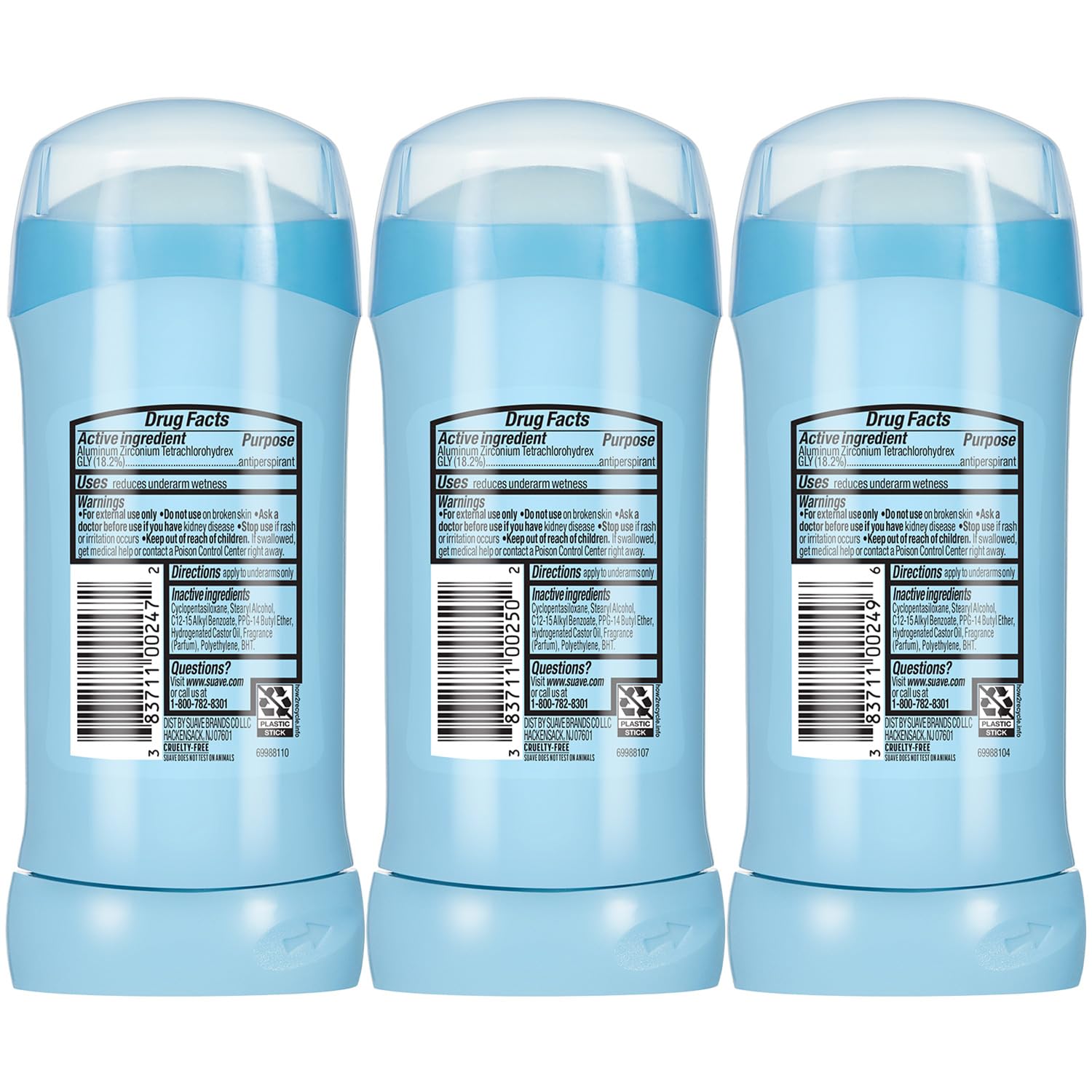 Suave invisible on skin and clothes shows discreet protection