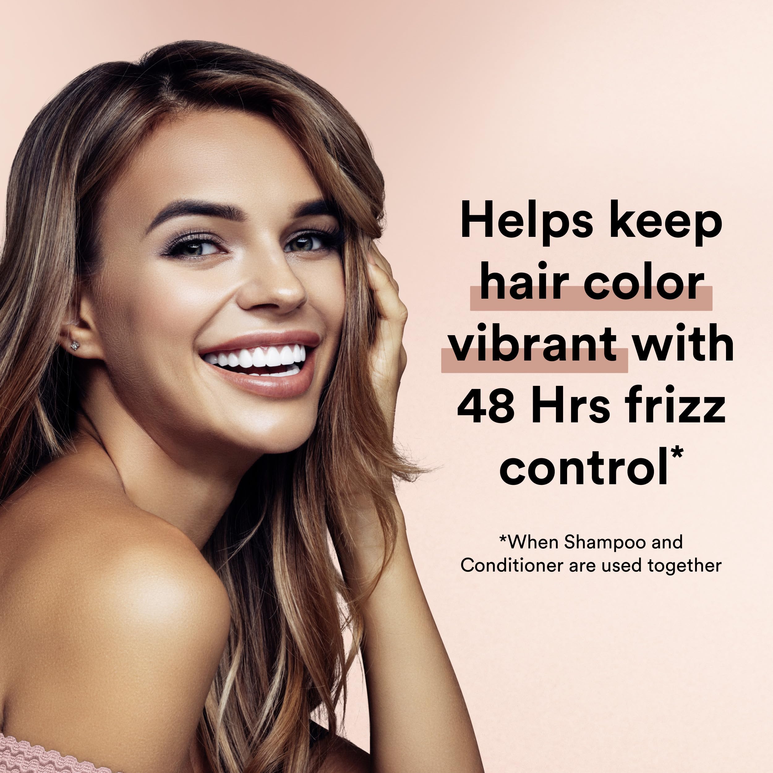 Suave Keratin Infusion QuenchLock technology close-up highlighting hydration