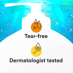 Paraben-free composition highlighted on bottle promotes gentle cleansing for sensitive skin.
