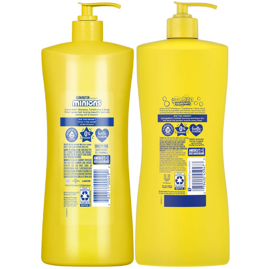 Suave Kids Minions Fresh Fun foamy lather ideal for quick rinses after play.