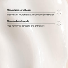 Shower setup showing conditioner being applied to damp hair