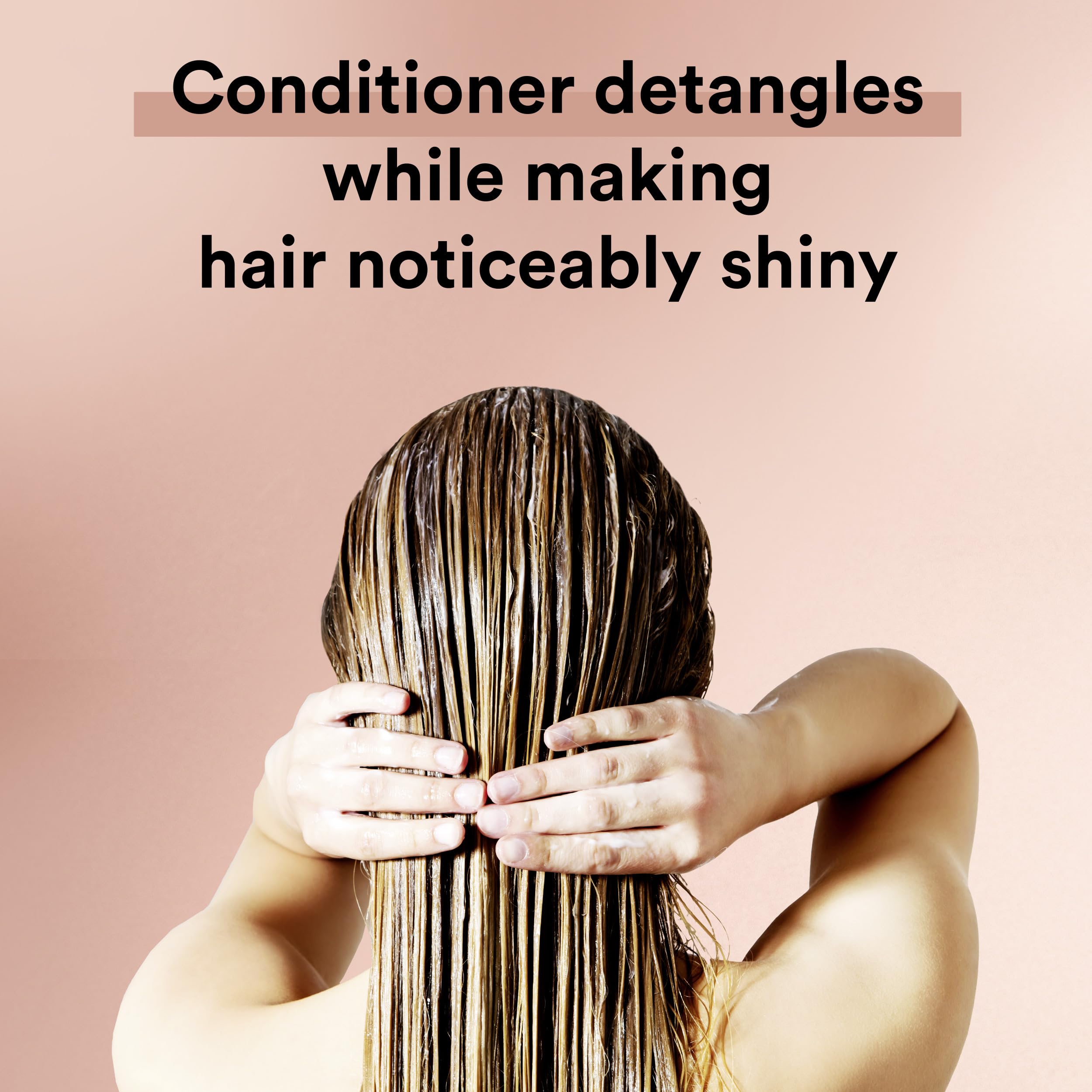 Shiny, smooth hair after using Suave Moroccan Oil Infusion Shampoo.