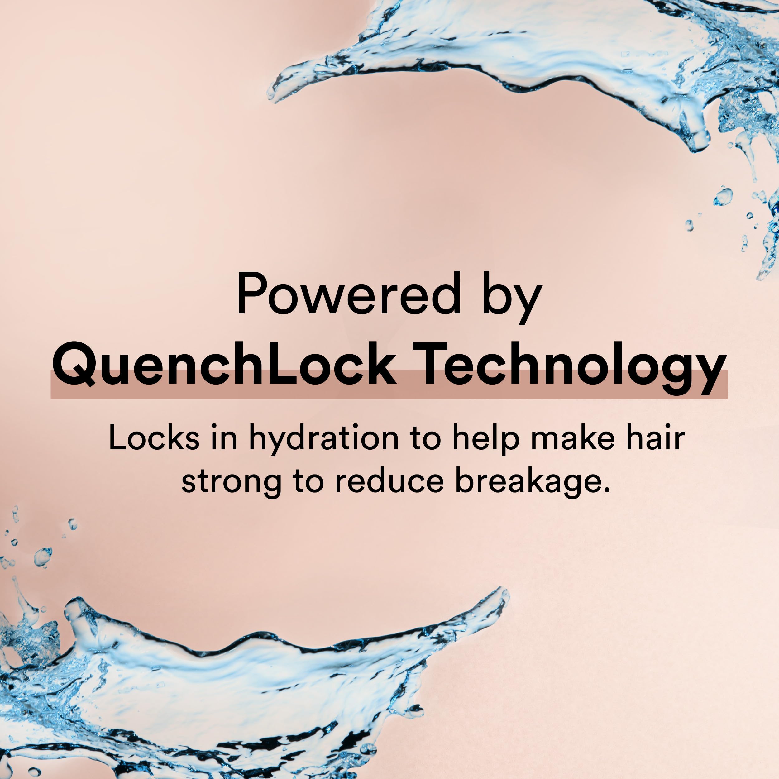 Suave Moroccan Oil Infusion with QuenchLock micro-moisturizers hydrates hair.