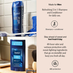 Suave Ocean Charge 2-in-1 shampoo and conditioner bottle