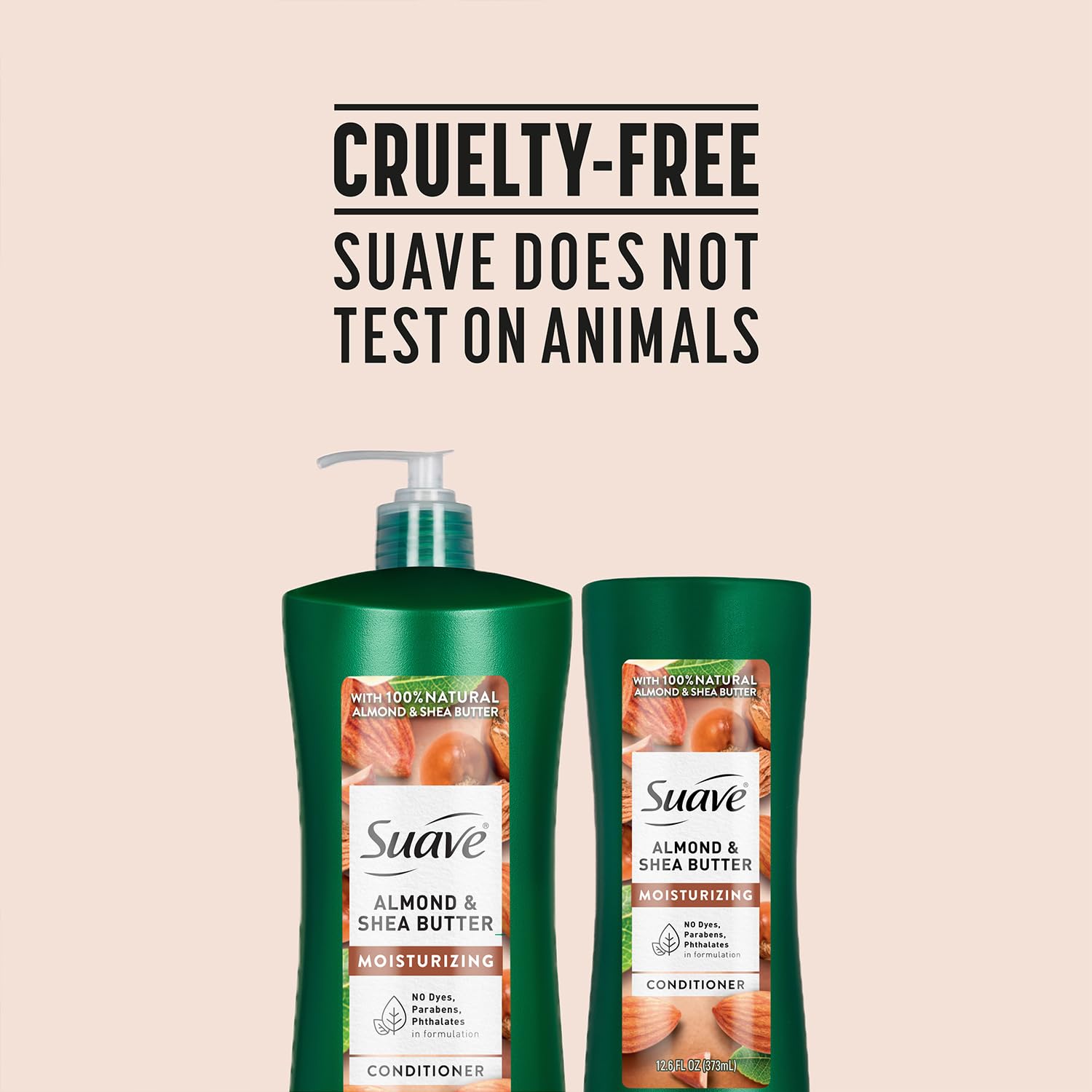 Packaging details emphasizing almond and shea butter formula