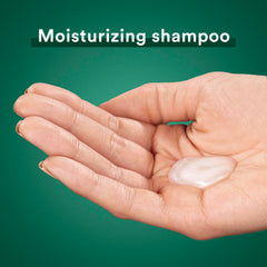 Suave Professionals Almond + Shea Butter Shampoo pour highlights gentle cleansing action.