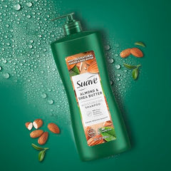 Suave Professionals Almond + Shea Butter System pack shot conveys salon-quality care.