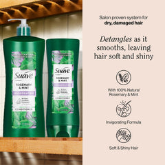 Suave Rosemary & Mint conditioner bundle pack in two sizes for versatile use