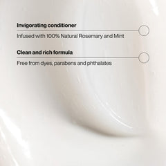 Close-up of Suave Rosemary & Mint conditioner label showing natural ingredients