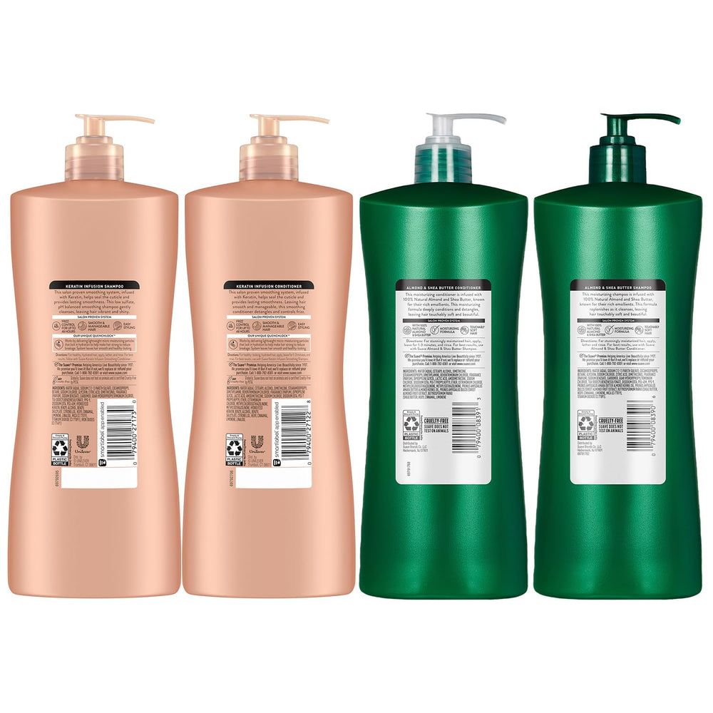 Suave Salon-Quality results at home with keratin and natural moisture.