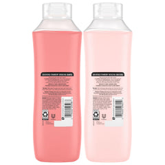 Suave shampoo and conditioner bottles in use for easy daily routine