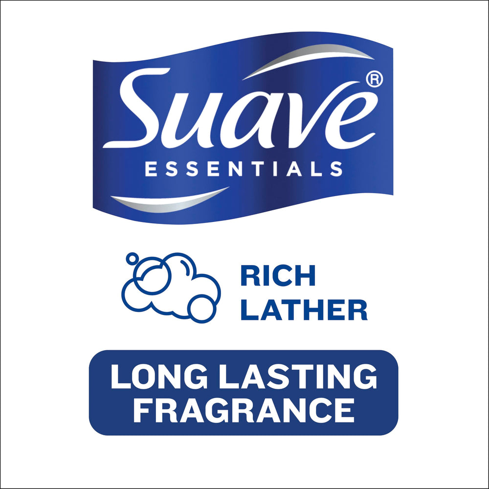 Suave Shampoo and Conditioner set packaging showcasing family-sized bottles.