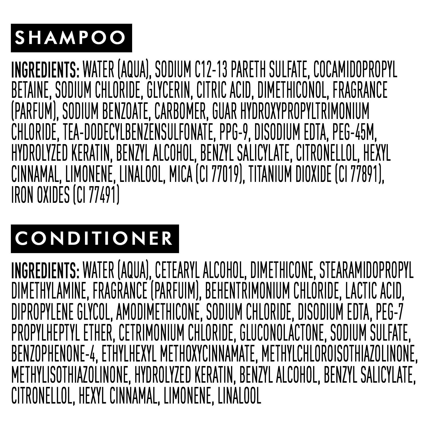 Silky, manageable hair after using Suave Keratin Infusion