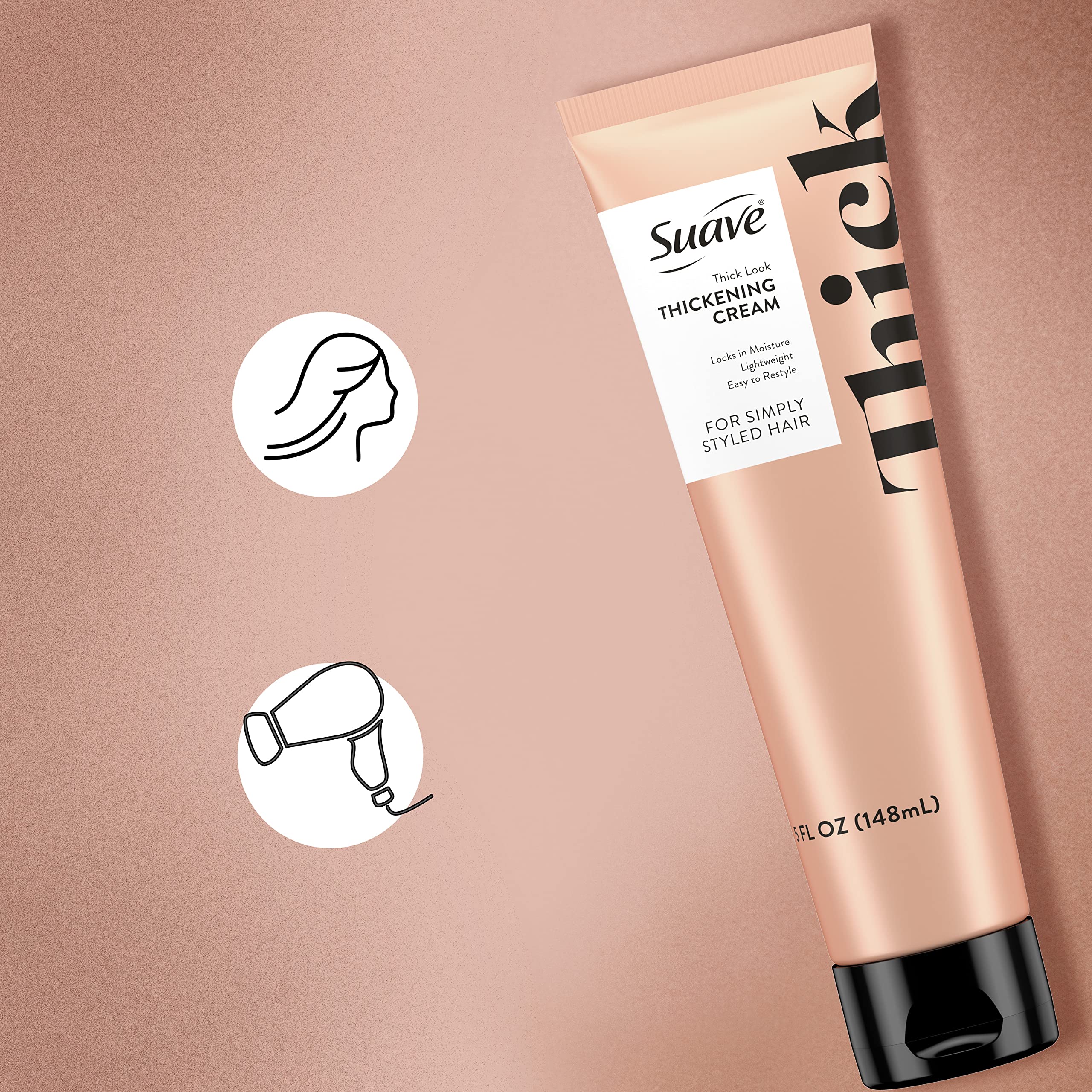 Family use scenario with Suave Simply Styled thickening cream