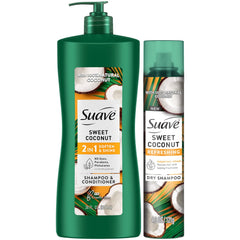 Suave Sweet Coconut 2-in-1 bottle-pump for daily cleansing with hydration.
