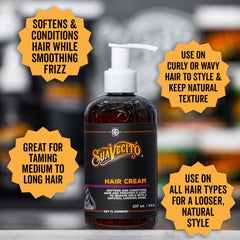 Suavecito Hair Cream for curly or wavy hair preserves natural texture.