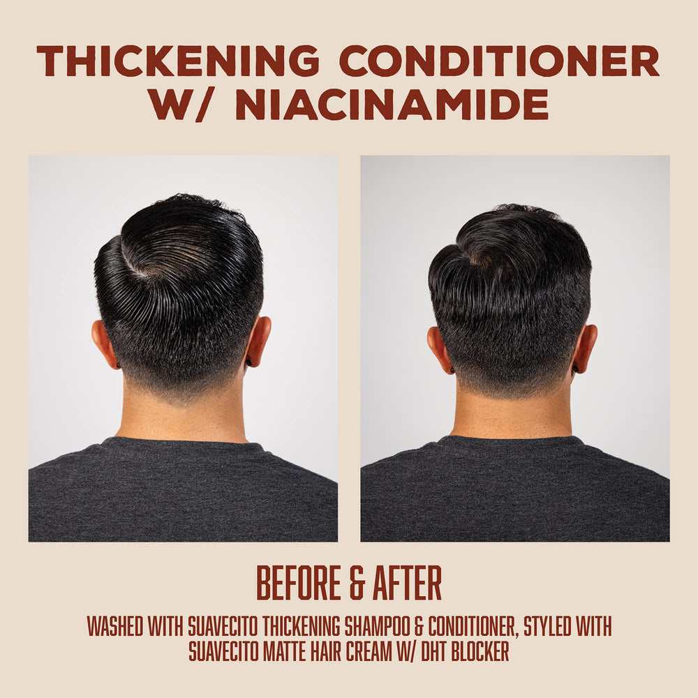 Suavecito after-use hair shot reveals smoother, more polished hair feel.
