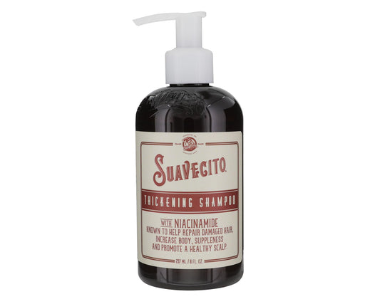 Suavecito Niacinamide ingredient close-up highlights Vitamin B3 benefits for healthier scalp.