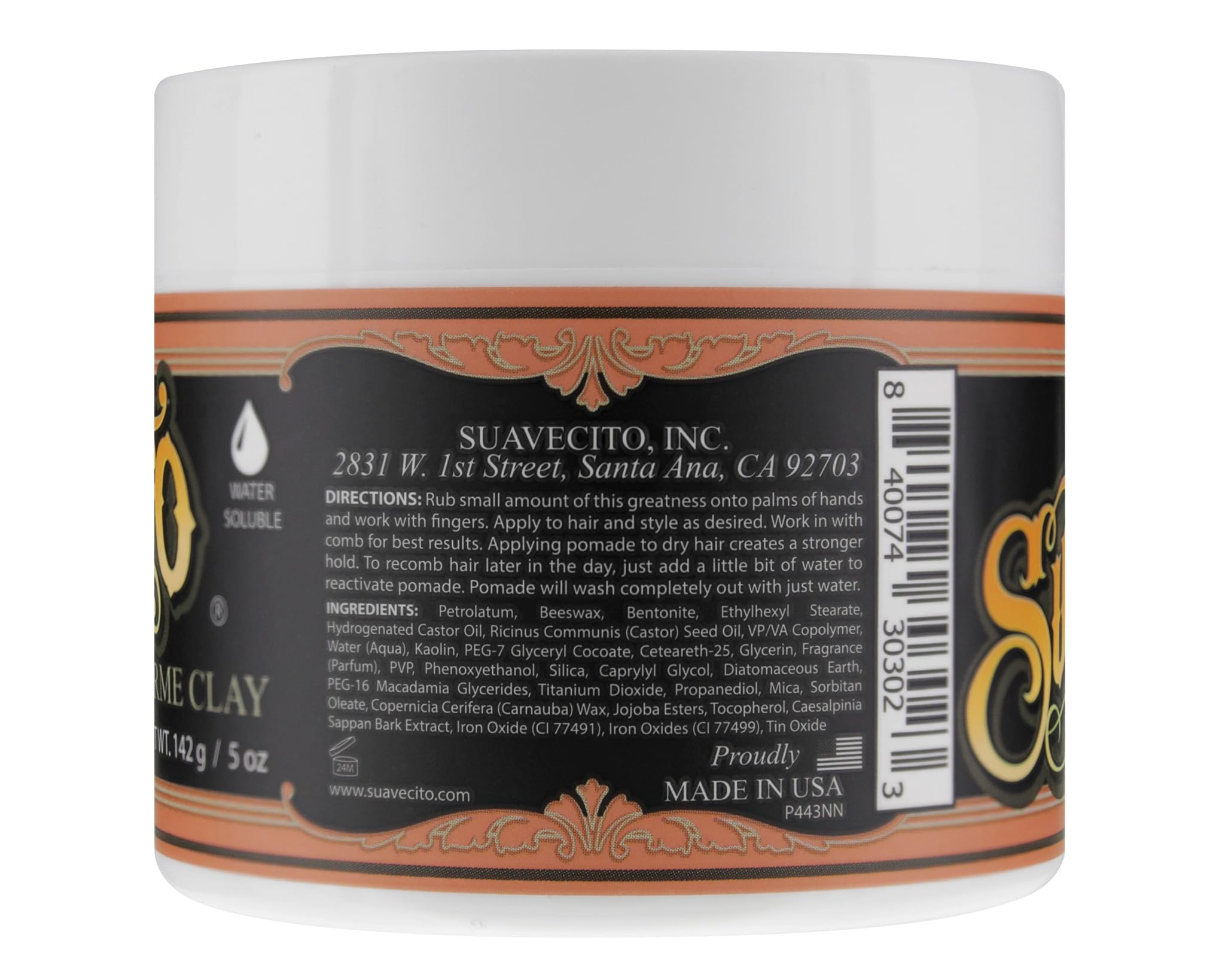 Hands scooping Suavecito Pomade Firme Clay for easy application
