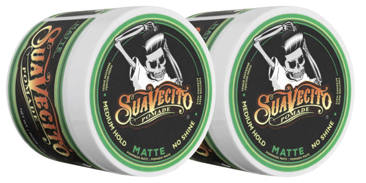 Suavecito Matte Pomade bottle shows no shine for natural styling and control
