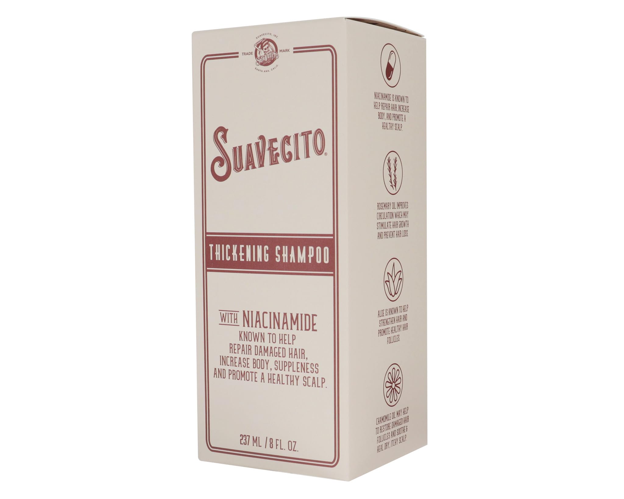 Suavecito bottle in a shower setup illustrates a simple daily scalp care routine.