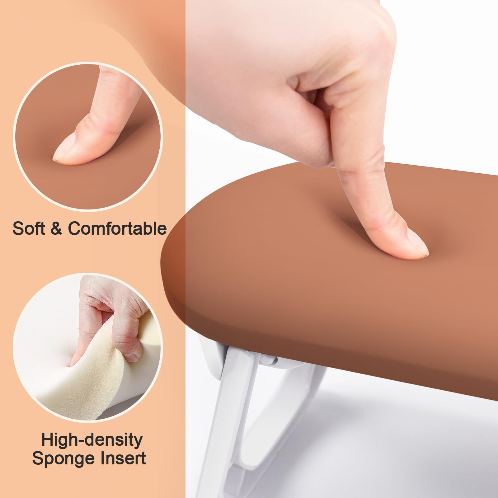 SUBAY easy-clean PU leather arm rest for quick sanitizing.
