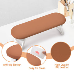 SUBAY foldable arm rest with adjustable height for different manicure steps.