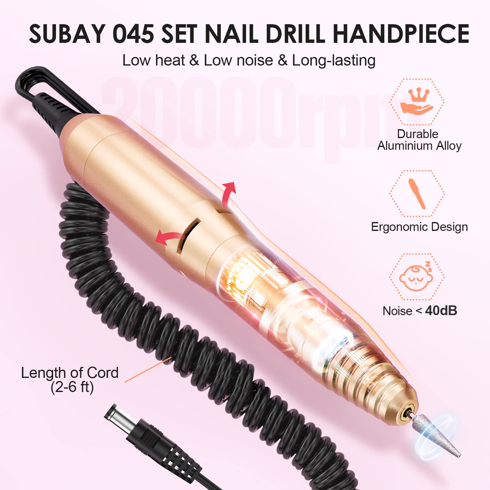 SUBAY six-hole nail bits storage keeps bits organized