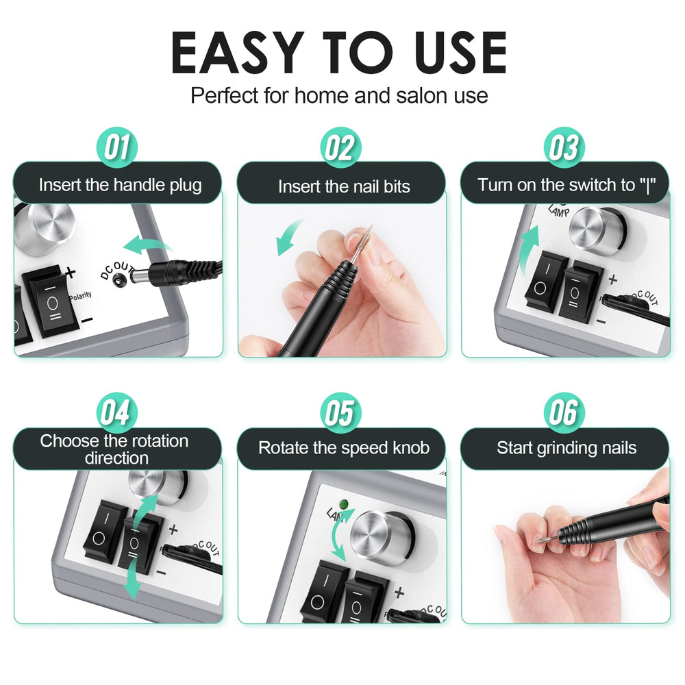Subay portable nail drill stand keeps tool organized during work