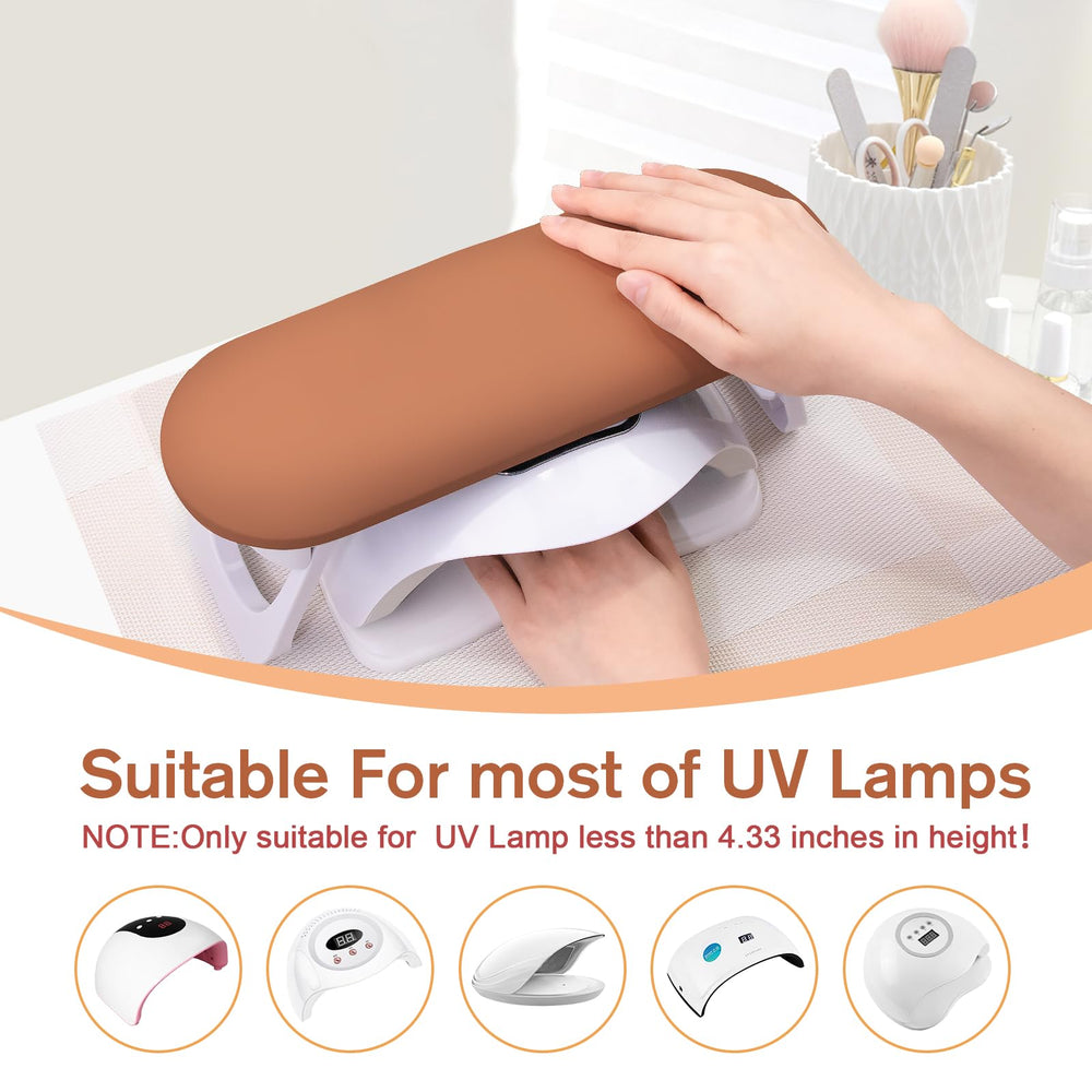 SUBAY premium nail arm rest in PU leather with foam padding for comfort.