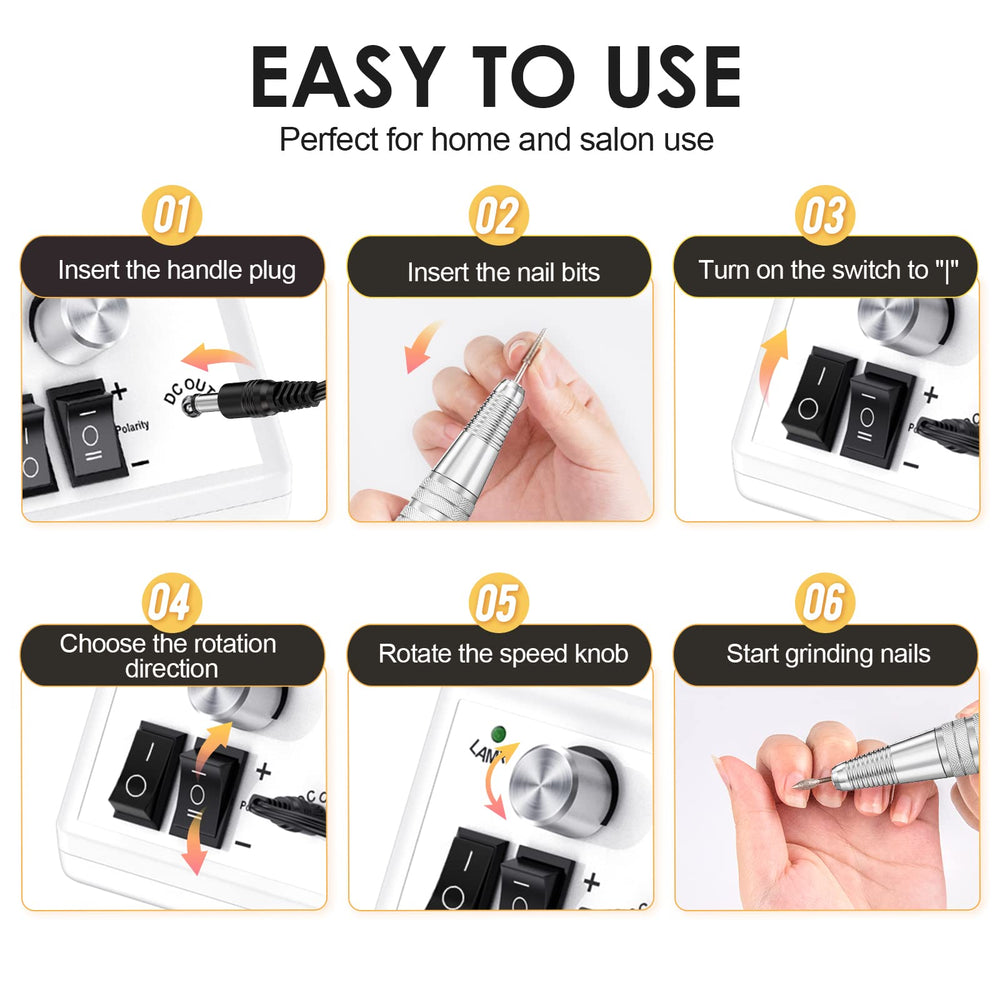 SUBAY sanding bands and bits offer versatile nail prep options