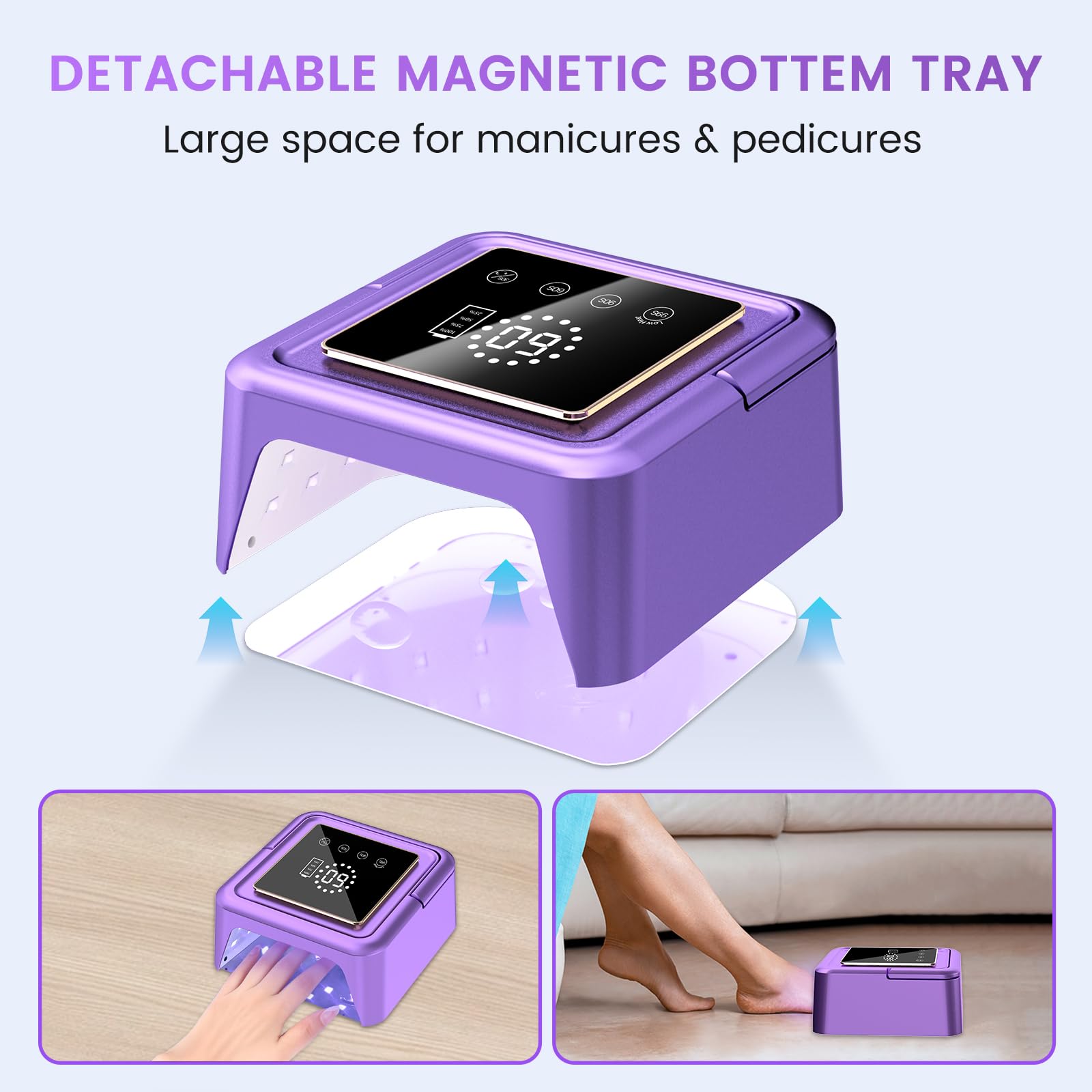 Subay UV Nail Lamp 108W intelligent timer with auto-sensor for hands-off operation