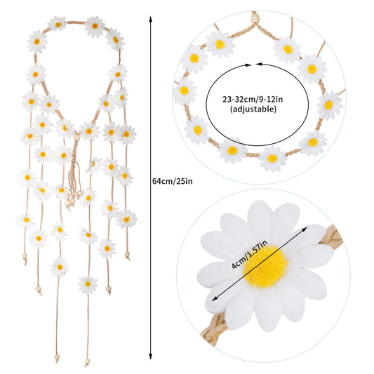 Sucrain sunflower headband fits a variety of hair types for easy styling.