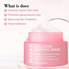 SUDAJI Collagen Sleeping Mask smooth, luminous texture ready to work overnight