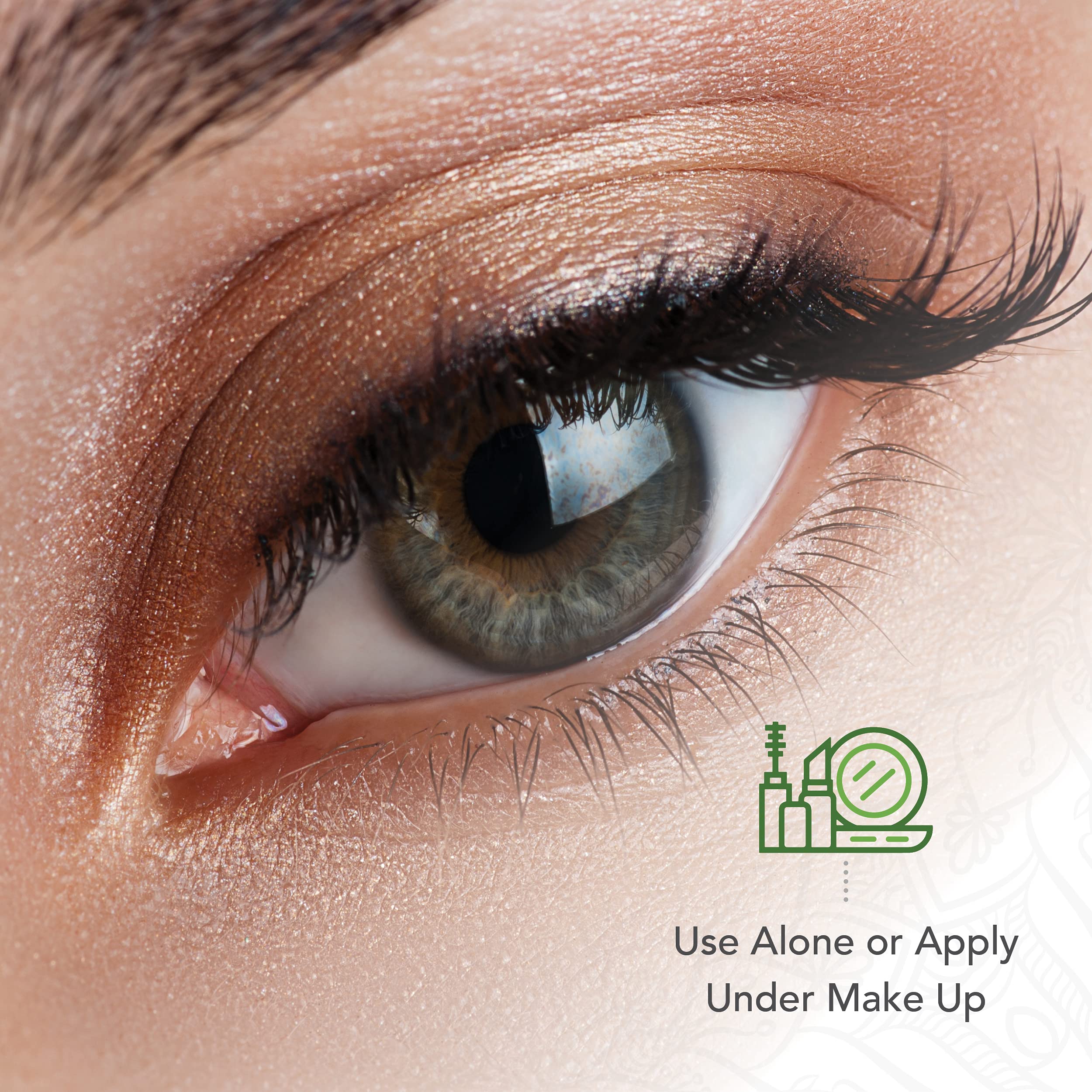 Sudden Change serum applied under makeup for a refreshed appearance