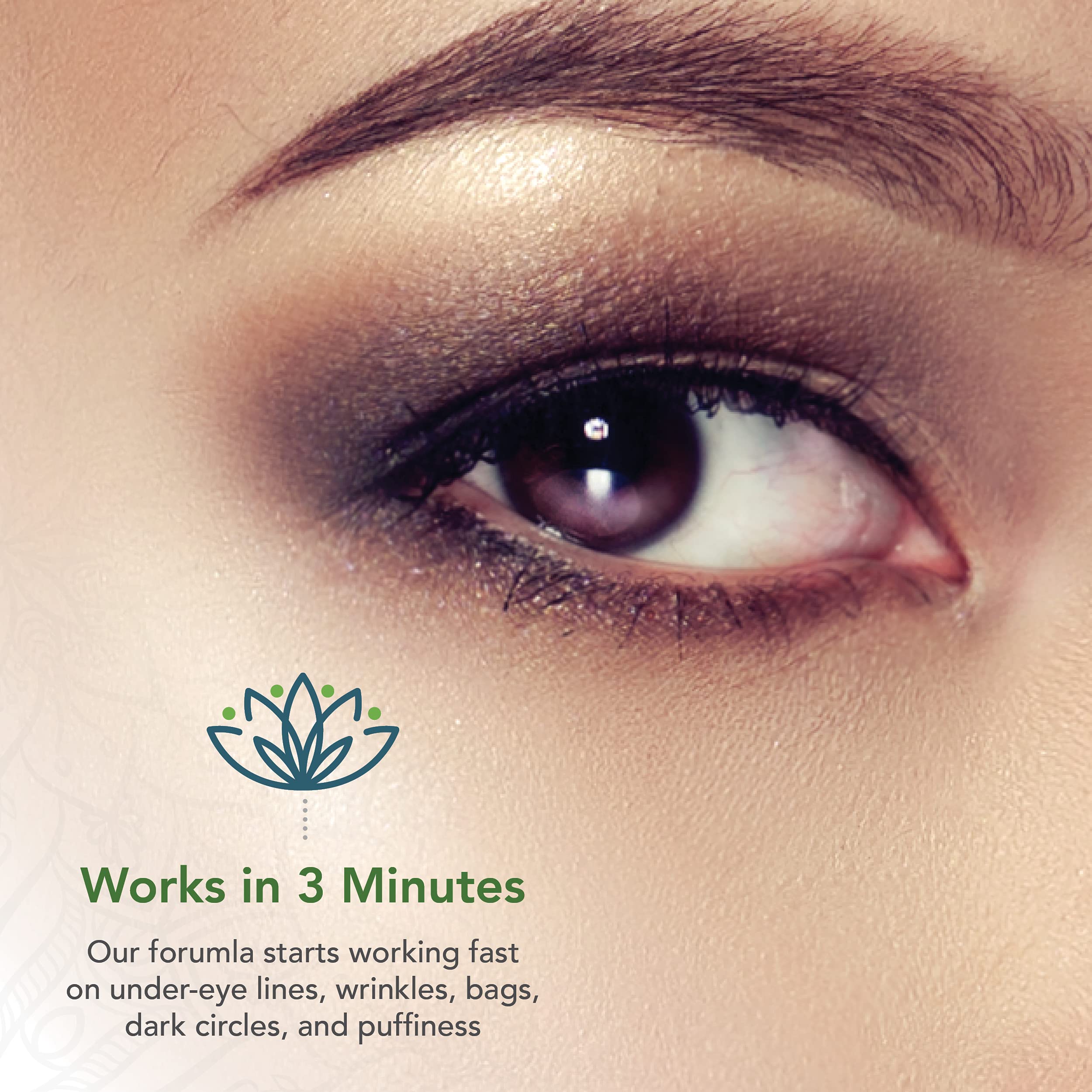 Two drops of Sudden Change Instant Under-Eye Serum applied for fast lifting
