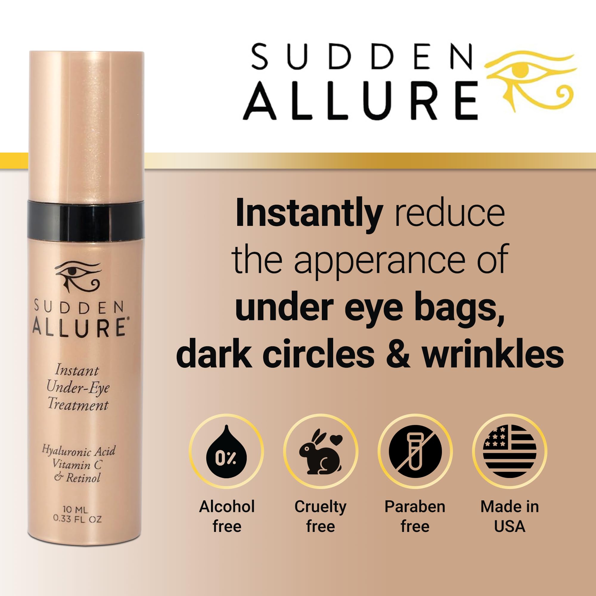 SuddenAllure eye bags before shows potential puffiness reduction.