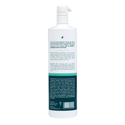 SUDZZFX AquaFix conditioner jar closeup shows rich formula for deep hydration.
