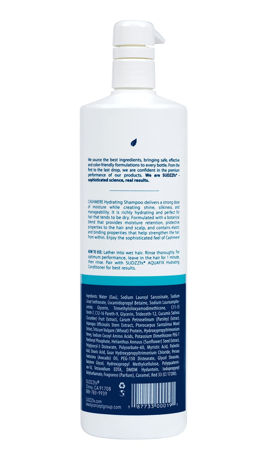 SUDZZFX Cashmere Hydrating Shampoo lather demonstrates silky manageability