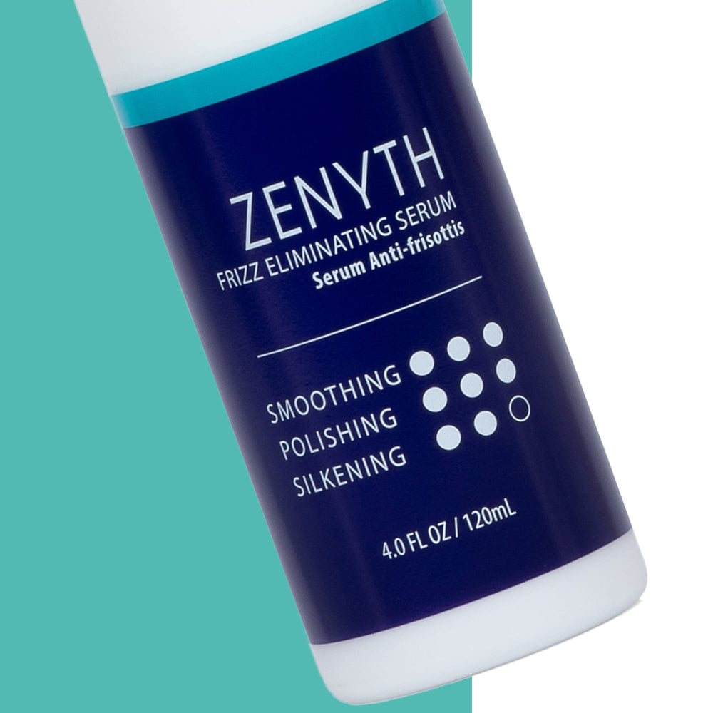 SUDZZFX Zenyth serum applied to dry hair for humidity resistance