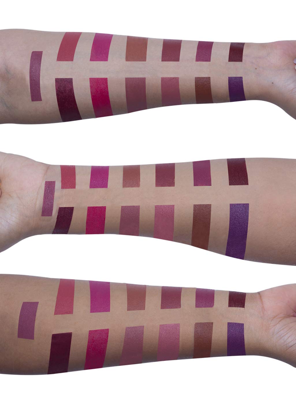 Creamy texture of SUGAR Matte As Hell Crayon Lipstick gliding onto lips in mauve pink