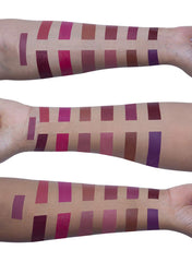 Creamy texture of SUGAR Matte As Hell Crayon Lipstick gliding onto lips in mauve pink