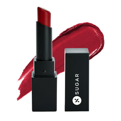 SUGAR Cosmetics Nothing Else Matter lipstick in Scarlet Letter with closed cap and long-lasting color.