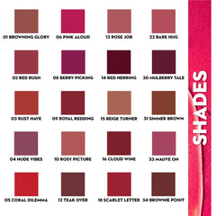 SUGAR Cosmetics Nothing Else Matter packaging display in vibrant scarlet shade.
