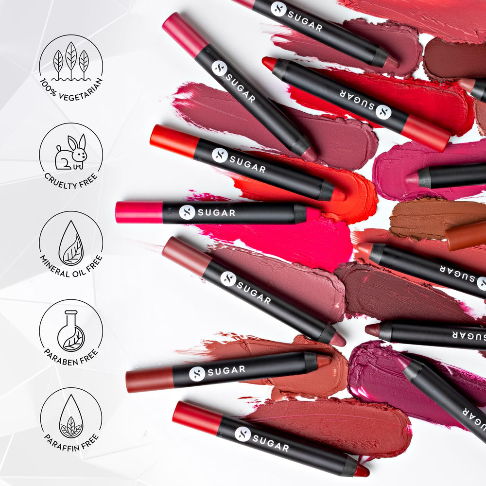 SUGAR Rosalind lip shade on lips with matte look