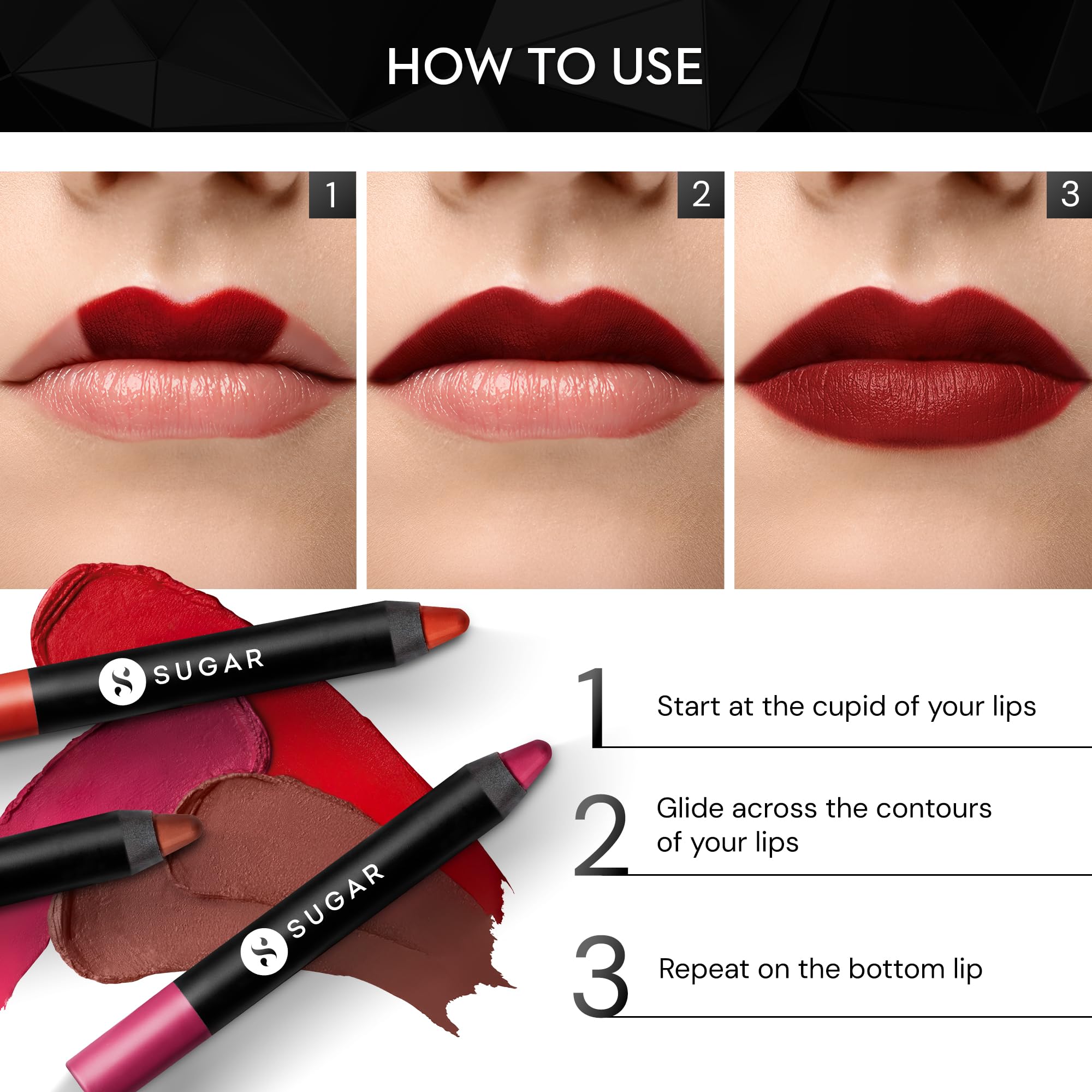 SUGAR Matte As Hell Crayon Rosalind sharpener included for precise edges