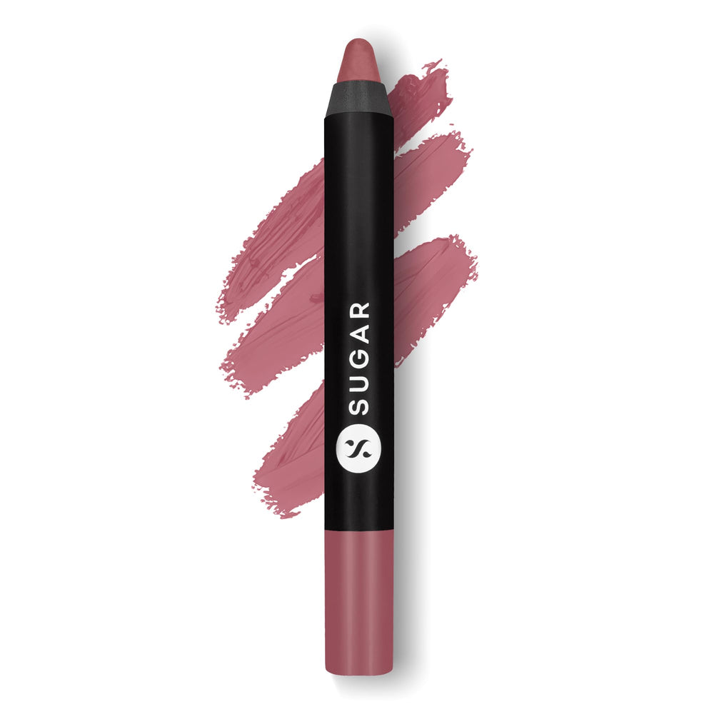 SUGAR Matte As Hell Crayon Rosalind swatch showing rich color payoff
